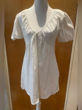 Princess Polly white peasant mini dress size 8